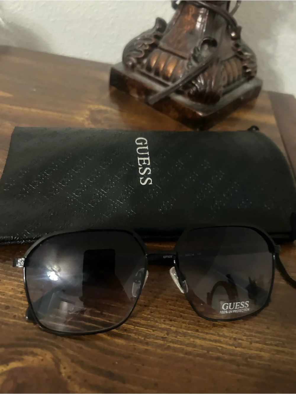 GUESS Aviator Style Sunglasses with Case